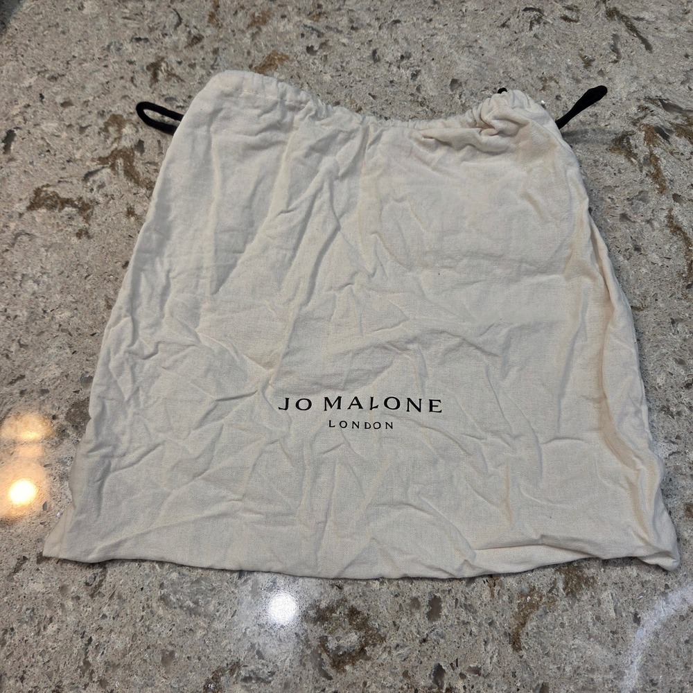Jo Malone London Cream Cotton Drawstring Dust Bag Storage Pouch 12x11